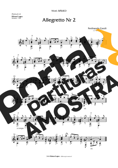 Ferdinando Carulli  partitura para Violão