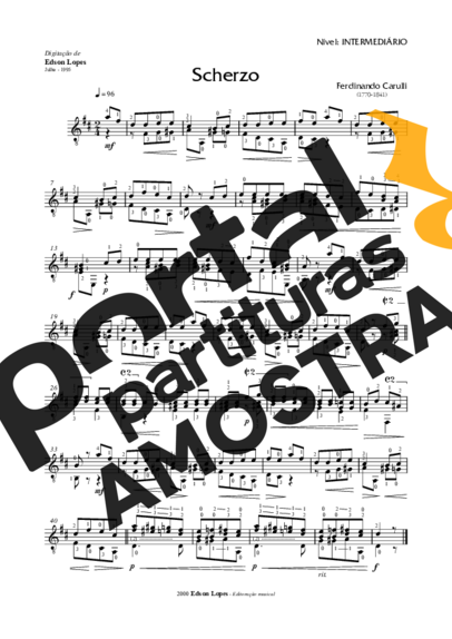 Ferdinando Carulli  partitura para Violão