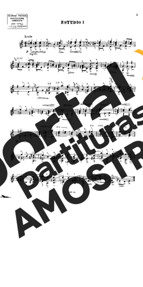 Fernando Sor Etude Op6 Nr8 (Segovia Nr 1) partitura para Violão