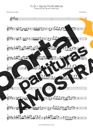 Fhop Music Tu És + Águas Purificadoras partitura para Saxofone Alto (Eb)