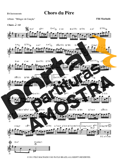 Filó Machado  partitura para Saxofone Tenor Soprano (Bb)