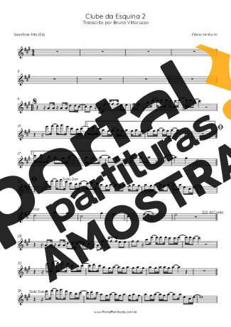 Flavio Venturine  partitura para Saxofone Alto (Eb)