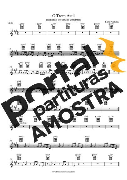 Flavio Venturine O Trem Azul partitura para Violão
