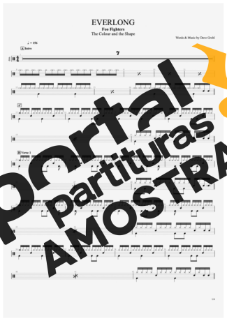 Foo Fighters  partitura para Bateria