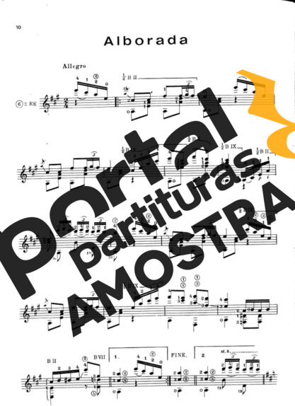 Francisco Tárrega  partitura para Violão