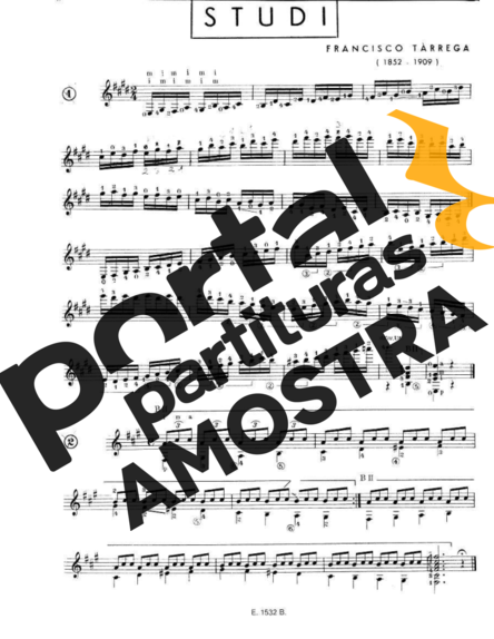 Francisco Tárrega  partitura para Violão