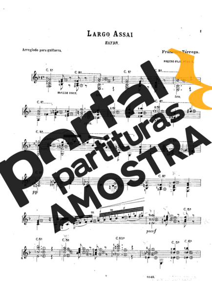 Francisco Tárrega  partitura para Violão