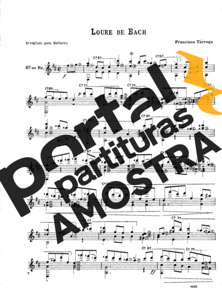 Francisco Tárrega  partitura para Violão