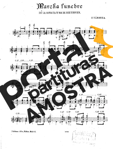 Francisco Tárrega  partitura para Violão