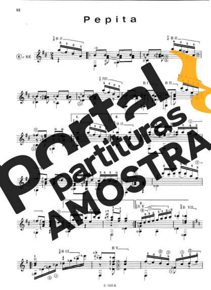 Francisco Tárrega  partitura para Violão