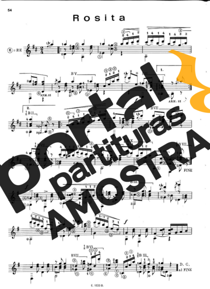 Francisco Tárrega  partitura para Violão