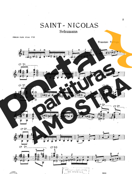 Francisco Tárrega  partitura para Violão