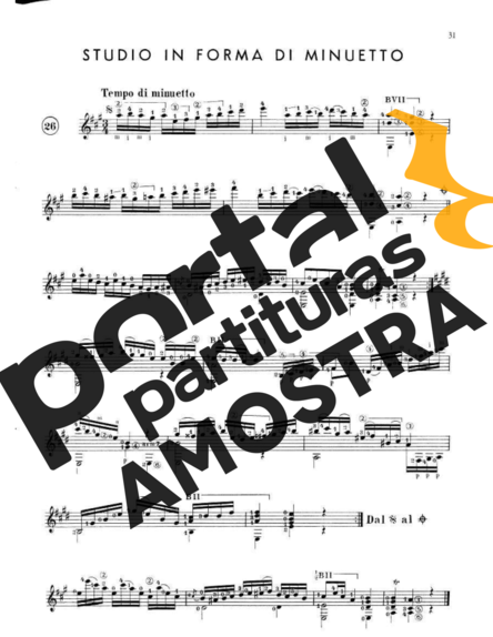 Francisco Tárrega  partitura para Violão