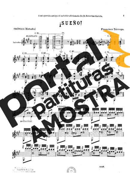 Francisco Tárrega  partitura para Violão