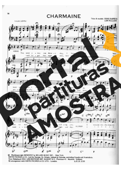 Frank Sinatra  partitura para Piano