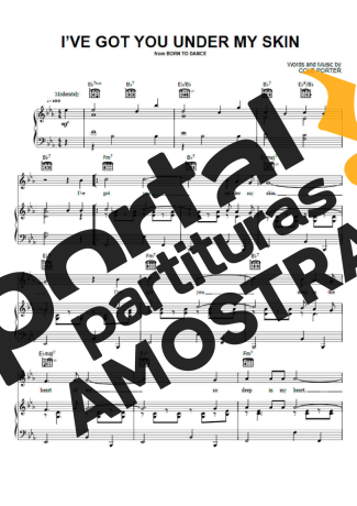 Frank Sinatra I´ve Got You Under My Skin partitura para Piano