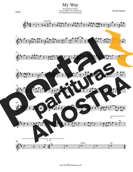 Frank Sinatra  partitura para Gaita