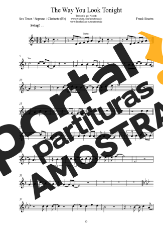 Frank Sinatra  partitura para Clarinete (Bb)