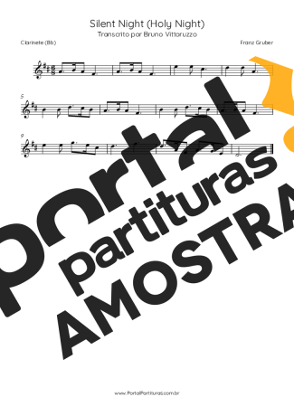 Franz Gruber  partitura para Clarinete (Bb)