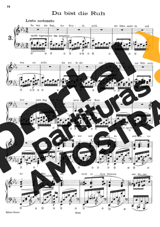 Franz Liszt 12 Lieder Von Franz Schubert Nº03 S.558 partitura para Piano