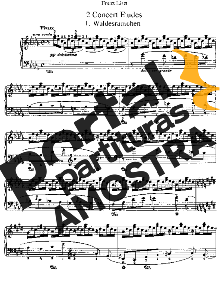 Franz Liszt  partitura para Piano