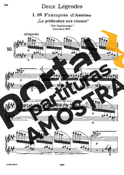 Franz Liszt  partitura para Piano