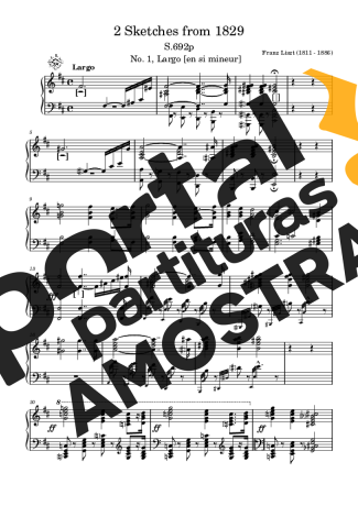 Franz Liszt  partitura para Piano
