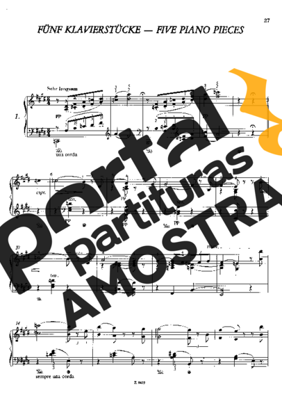 Franz Liszt 5 Klavierstücke S.192 partitura para Piano