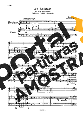 Franz Liszt An Edlitam S.333 partitura para Piano
