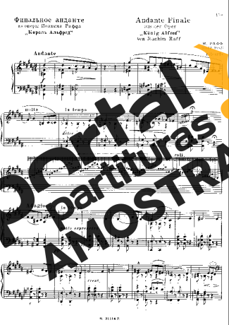 Franz Liszt Andante Finale Und Marsch Aus Der Oper König Alfred S.421 partitura para Piano