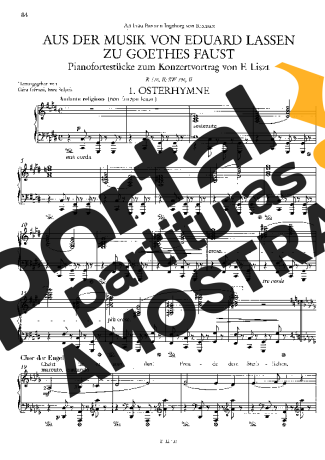 Franz Liszt Aus Der Musik Von Eduard Lassen S.496 2 partitura para Piano