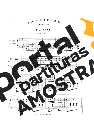 Franz Liszt Capriccio Alla Turca Sur Des Motifs De Beethoven S.388 partitura para Piano