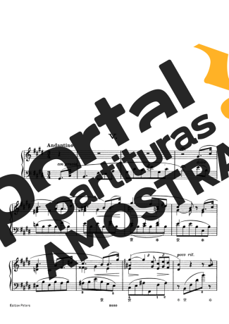 Franz Liszt Consolations S.172 V partitura para Piano