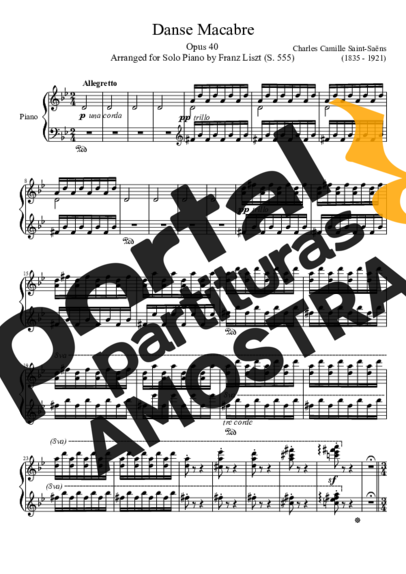 Franz Liszt  partitura para Piano