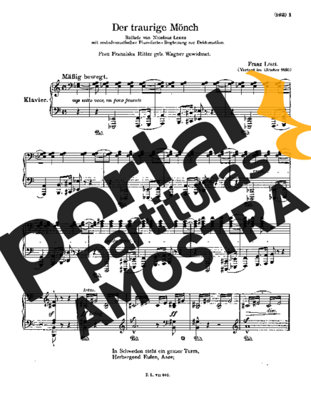 Franz Liszt  partitura para Piano