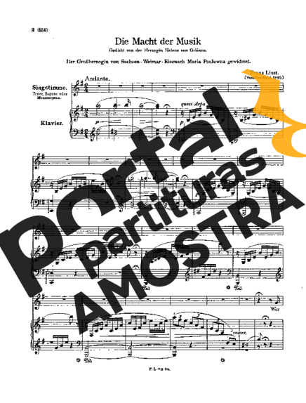 Franz Liszt Die Macht Der Musik S.302 partitura para Piano