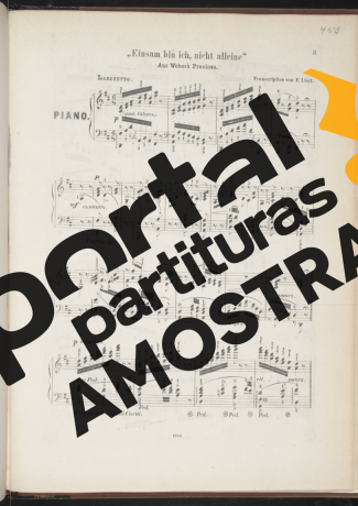 Franz Liszt Einsam Bin Ich Nicht Allein S.453 partitura para Piano