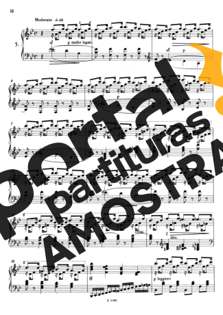 Franz Liszt Étude En Douze Exercices S.136 Nº05 partitura para Piano