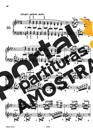 Franz Liszt Études D´exécution Transcendante S.139 (Etude 10) partitura para Piano