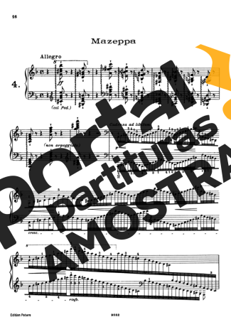 Franz Liszt Études D´exécution Transcendante S.139 (Etude 4 Mazeppa) partitura para Piano