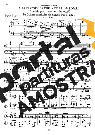 Franz Liszt Fantaisie Sur Des Motifs De Soirées Musicales S.423 partitura para Piano