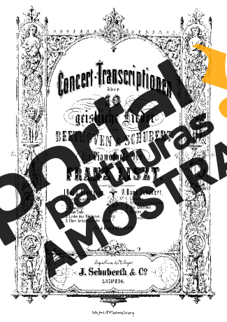Franz Liszt Franz Schuberts Geistliche Lieder S.562 partitura para Piano
