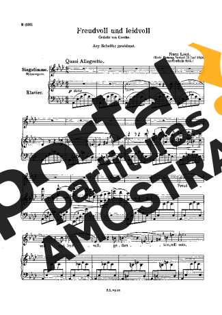 Franz Liszt Freudvoll Und Leidvoll I S.280 partitura para Piano