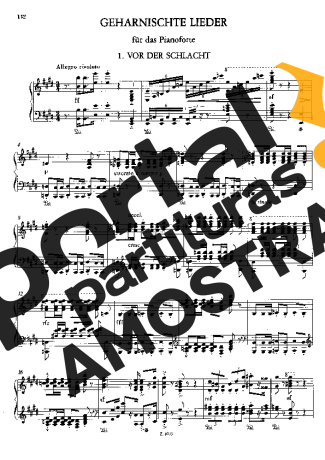 Franz Liszt Geharnischte Lieder S.511 partitura para Piano