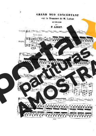 Franz Liszt Grand Duo Concertant Sur Le Le Marin S.128 partitura para Piano