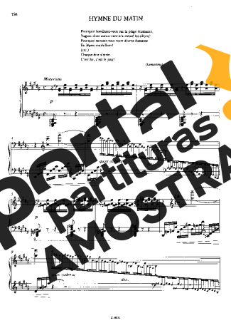 Franz Liszt Hymne Du Matin S.173a 2 partitura para Piano