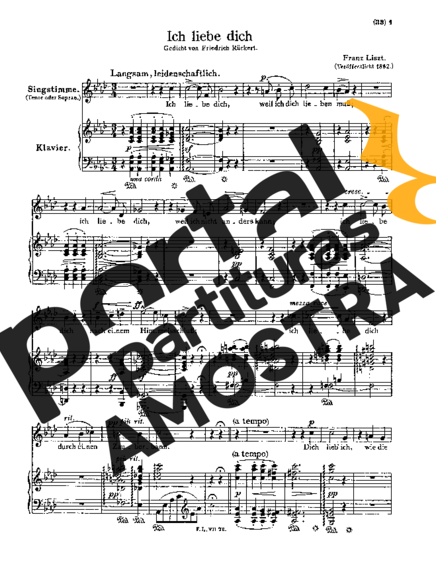 Franz Liszt  partitura para Piano