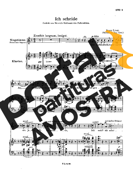 Franz Liszt  partitura para Piano