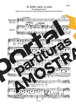 Franz Liszt Il Maimait Tant S.271 partitura para Piano