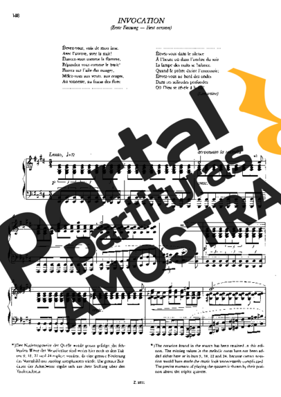 Franz Liszt Invocation S.172c partitura para Piano